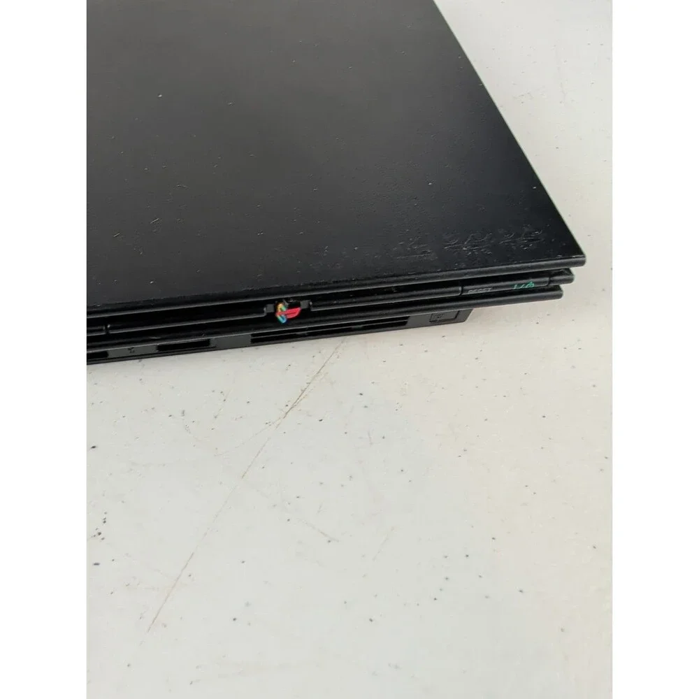 Sony PlayStation 2 Slim PS2 Black Console Bundle OEM- control/cables/console